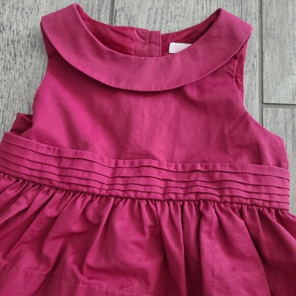 Janie and Jack Toddler Girls Fuchsia Tiered Sleeveless Dress Size 2T - Picture 6 of 11